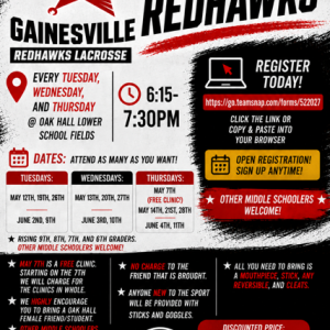 Gainesville Redhawks Girls Youth Lacrosse Summer Series
