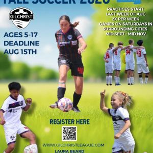 Gilchrist League Fall Soccer Registration