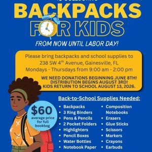 Gainesville Community Ministry: Back-to-School Supply Drive