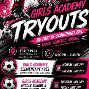 Santa Fe Soccer Alliance Girls Academy Tryouts