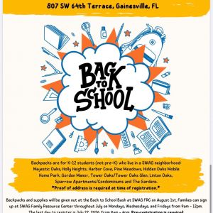 SW Advocacy Group (SWAG) Back to School Backpack Giveaway