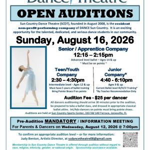 Sun Country Dance Theatre Open Auditions