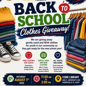 NAACP Alachua County Youth Council: Back to School Clothes Giveaway
