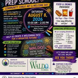 Grace Christian Prep School: Community Chalk Art & Welcome Day