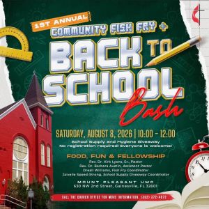 Mount Pleasant UMC Community Fish Fry and Back to School Bash