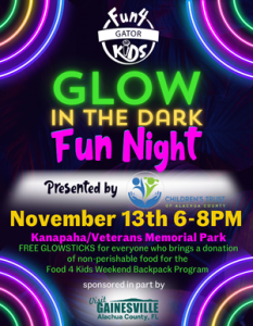 Fun 4 Gator Kids Glow in the Dark Fun Night