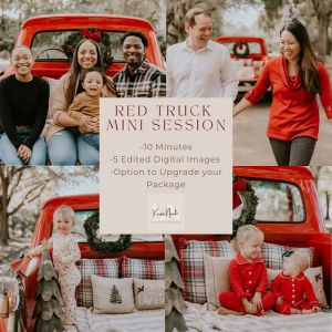 Krizia Nicole Photography Christmas Red Truck Minis